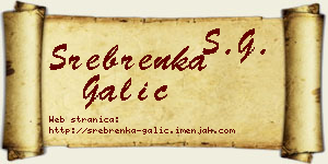 Srebrenka Galić vizit kartica
